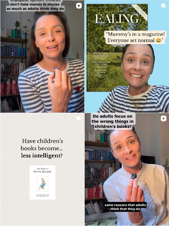 Instagram posts by Mummy’s Fables about using picture books to help children understand emotional, social and practical concepts