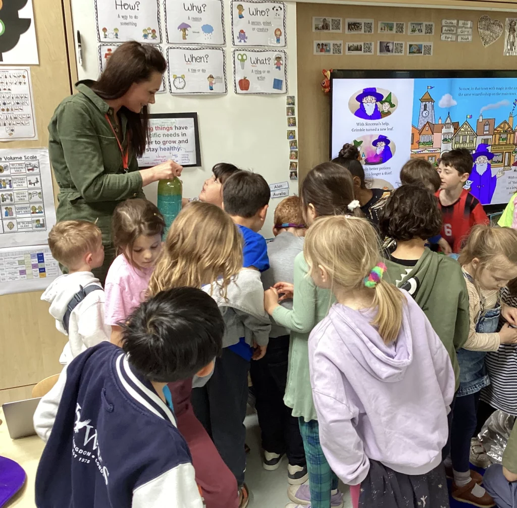 Mel delivering author visit workshop